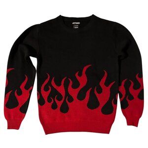 Red Flame Sweater Hot Topic size s